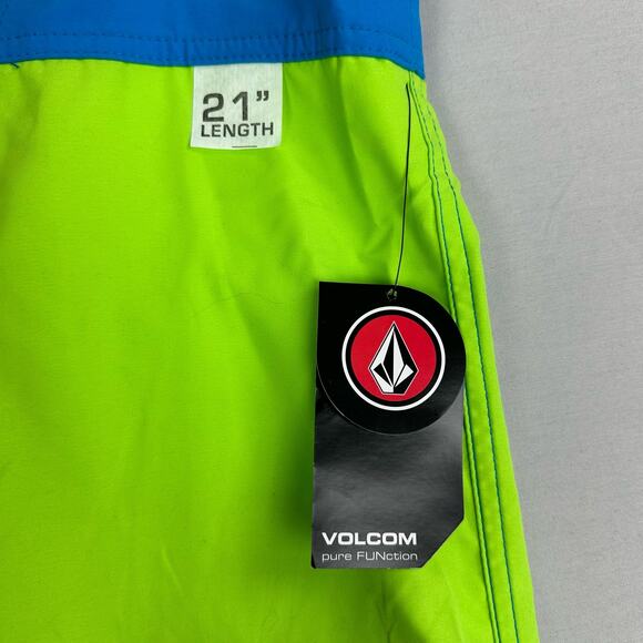 Volcom 38ER Men’s 30 Board Shorts 21” Length Cinch Fly Colorblock - Picture 5 of 8